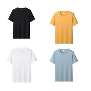 4 IN 1 SET PLAIN ROUND NECK T-SHIRT PLAIN TEES PURE COTTON