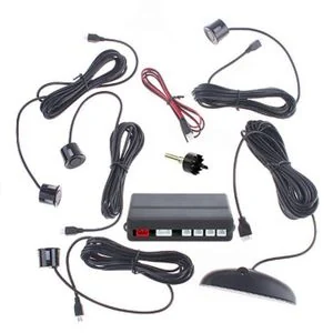 Black Car Parking Sensor System Car Reverse Parking Radar System