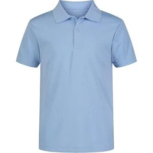 Men’s Classic Short-Sleeve Polo Shirt – Light Blue, Cotton Blend