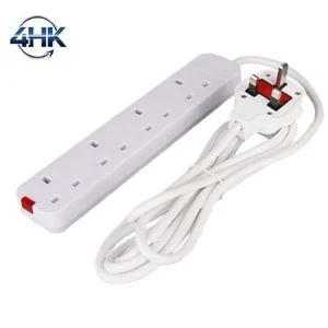 AILYONS Heavy Duty 4-Way Power Extension Cable Socket Long Cable- White