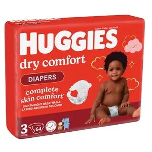 Huggies Dry Comfort Size 3 5 - 8Kgs Count 64