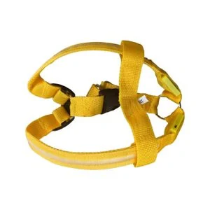 USB Rechargeable LED Luminous Dog Harness, Night Glow Anti-Lost Chest Strap for Outdoor Walking
