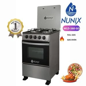 Nunix  50x55 Free Standing 4 Gas Cooker With Oven – WLD-560-GO (1YR WRTY)