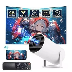 Homarom Portable Overhead Projectors 4K Wi-Fi Ultra HD Living Room Wall Projector with Wireless Screen Mirroring and Pan-Tilt Functionality