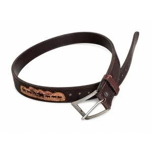 Handcrafted Genuine Leather Safari Belt for Men Premium Brown Embossed Casual & Formal Belt