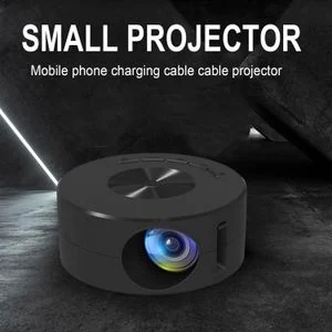 Mini Portable Projector, Home Cinema, Smartphone/Computer HD Projector - Black