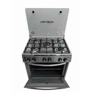 Unitech Cooker 5 Gas Burners with WOK Double Flame, Gas Oven 76*63.5cm 2YR Warranty