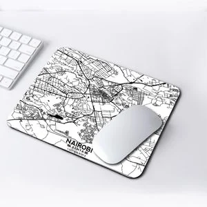 NAIROBI MAP CUSTOM PRINTED MOUSE PAD OF SIZE (20.5 CM X 24.5CM) HIGH QUALITY ANTI SLIDE RUBBER BOTTOM BEST FOR GIFTING OR PERSONAL USE
