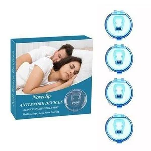 OIPETLUCK 4 PCS Anti Snoring Devices, Silicone Magnetic Anti-Snoring Nose Clip Can Effective to Stop Snoring, Snore Stopper for Improving Sleeping & Breathing
