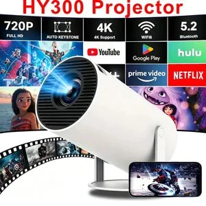 Hy300 mini Projector for Home Cinema – WiFi Smart Projector for Phone, Outdoor Movie, Bedroom Use,projector screen,smart projector,projector and screen,android projector