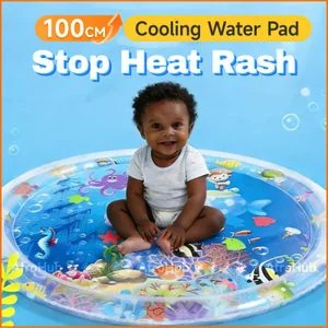 100cm XXL Baby Water Play Mat - Tummy Time Sensory Toy + FREE Pump (BPA Free)