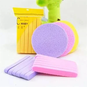 Exfoliating Facial Cleansing Sponges, 2 Pcs