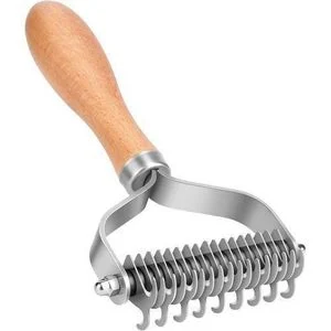 Pet Grooming Brush, 2 Sided Undercoat Rake For Dogs & Cats