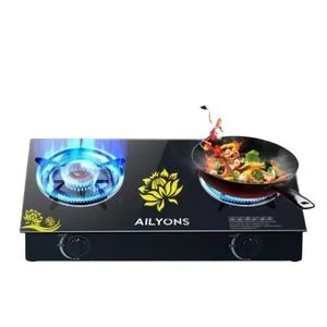 AILYONS Table Top Gas Cooker,2 Burner With a Strong Glass