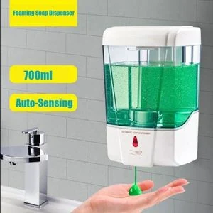 700ml Capacity Automatic Soap Dispenser Touchless Sensor Hand Sanitizer Detergent Dispenser Wall Mounted For Bathroom Kitchen Soap Dispenser Soap Pump Soap Holder Soap Dispenser
