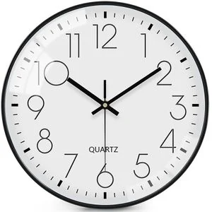 CYFAZA Wall Clock 12'' Silent Non-Ticking Round Modern Clocks Battery Operated Home Decor for Living Room,Office,Classroom