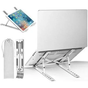 Stand, Laptop Holder Riser Computer Stand, Adjustable Aluminum Foldable Portable Notebook Stand