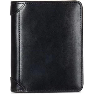 Men's RFID Blocking Wallet Trifold Extra Capacity Billfold Soft Genuine Leather with 11 Card Slots Vintage Coffee (Black)