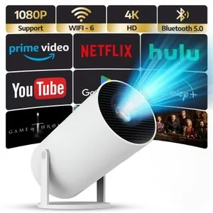 Hy Smart LED Portable Projector -  Netflix, Youtube,Full HD, WiFi, USB, HDMI