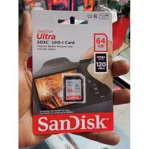 Sandisk  64GB Ultra UHS-I SDXC Camera Memory Card,120MB/S