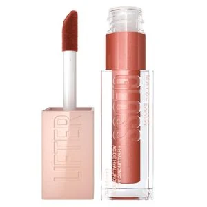 Maybelline Lifter Gloss Plumping and Hydrating Lip Gloss, Shade: 009 Topaz, with Hyaluronic Acid for Super Juicy Lips with Incredible Shine, 5.4ml