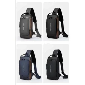 Sling Bag for Men  Anti-theft Crossbody Bag - PU Leather Crossbody Shoulder Bag - Chest Bag for Daily use