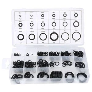 225pcs Rubber O-Ring Seals Assortment Kit Set Nitrile Gasket Washer Sealing Ring 18 Sizes for Plumbing, Automotive, General Repair with Case Hydraulics, Air, Gas Connections to Prevent Leaks