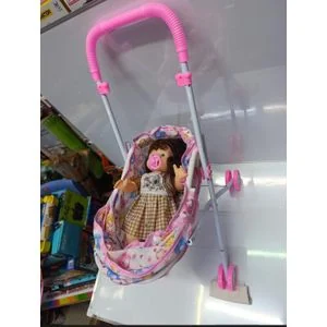 1 Set Kids Push Doll & Stroller / Baby Doll Stroller