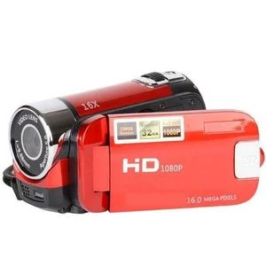 16X Digital Camera - 16MP, Full HD, SD Card, Red