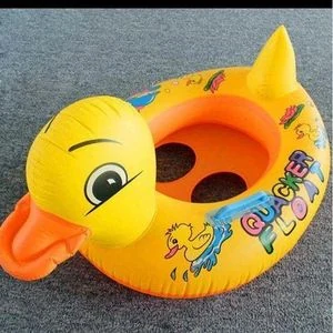 Quacker Duck Kids n baby floater / Duck Baby Swimming Float – Inflatable Toddler Pool Ring with Seat & Safety Handles (Yellow)