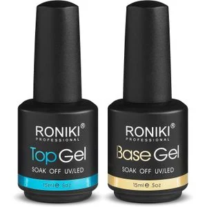 RONIKI High-Gloss Clear Gel Top Coat, 15ml