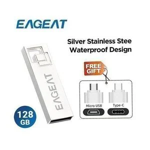 EAGEAT Pen Flash Drive 2.0 128GB - Metal OTG Micro USB Type-C