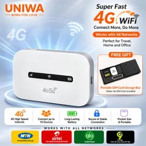 UNIWA Mifi Universal 4G LTE Pocket Mifi Mobile WiFi Hotspot Router for all Network Aìrtel mtñ glò 9mobile modem 20mtn speçtranet smile mtnng