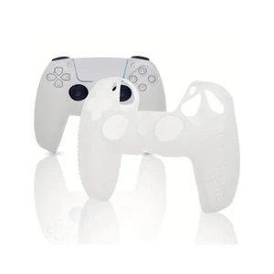 ShebSheb 2PCS Silicone PS5 Pro Controller Case, Anti-Slip Silicone PS5 Pro Controller Cover - Clear