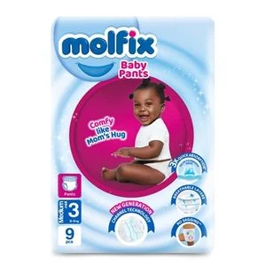 Molfix Pants (Medium) No3, (6-9 Kg) - 9 pieces