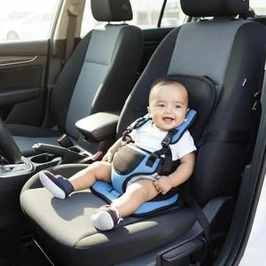 Portable Children Safety Car Seat Cushion Harness - Breathable Travel Seat Belt Strap Harness for Kids 6 Months to 10 Years