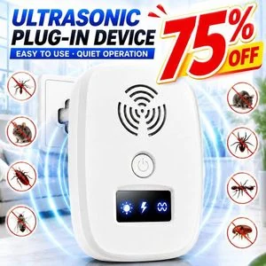 Plug-In Ultrasonic Indoor Device with Night Light - Electronic Home Accessory, Quiet Operation, 1 Pack