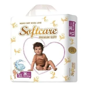 Softcare Premium Soft Diaper High Count Junior, Size XL, 36 Count
