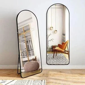 47x157cm Full Length Arched Standing Mirror with Stand – Full Body Dressing Floor Mirror
