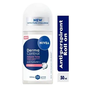 NIVEA Derma Control Natural Tone Anti-Perspirant Roll-on For Women, 72h – 50ml