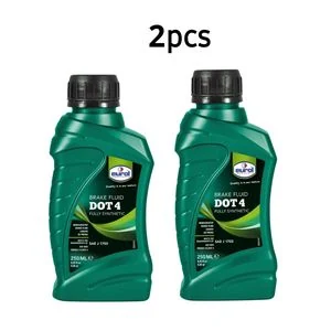Eurol 2*250ML DOT 4 Fully Synthetic Brake Fluid ,High-Quality, Synthetic Brake Fluid Designed to Ensure Reliable and Safe Braking Performance