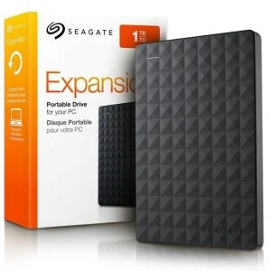 SEAGATE Expansion 1TB - Portable External Hard Drive - USB 3.0 - Black