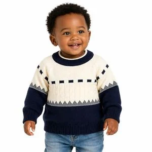 Mini Baby Boys Knitted Sweater – Warm Long Sleeve Pullover