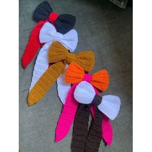 Crochet Hair Bow Set