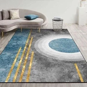 Abstract Geometric Living Room Rug, Size: 50x80cm