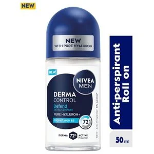 NIVEA MEN Derma Control Defend Anti-Perspirant Roll-on For Men, 72h – 50ml