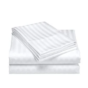 White Cotton 4-Piece Bedsheet Set - 2 Flat Sheets & 2 Pillowcases - 6x6 & 5x6