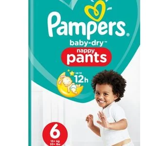Pampers UK Pampers Baby-Dry Size 6 Nappy Pants 52 Jumbo+ Pack ,15kg+