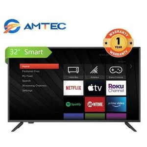 Amtec 32R1S, 32" Inch Frameless Android LED Smart TV with Bluetooth (1YR WRTY)