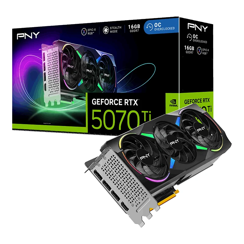 PNY GeForce RTX 5070 Ti EPIC-X RGB OC Triple Fan